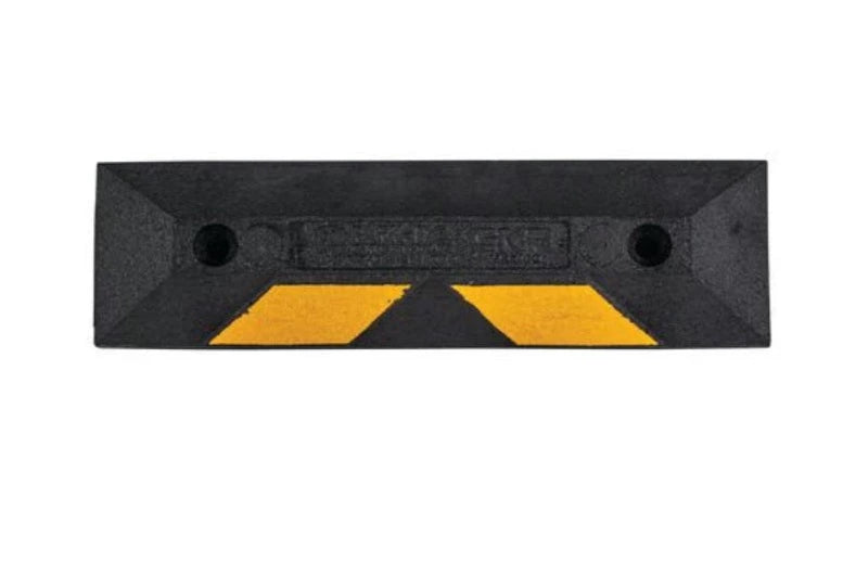 Home Park-It® 3' Feet Black with Yellow Stripes Parking Stop - Long Lasting - GNRS1319YB