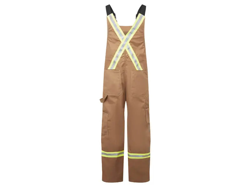 Portwest® Avenger 12 Oz Duck Bib Pants - X Back - Brown - IAS3122