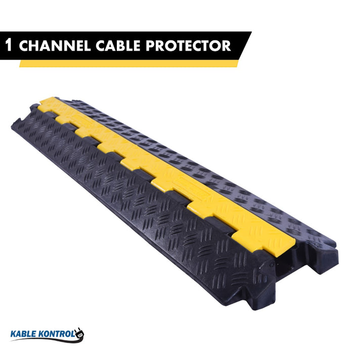 ATLAS Heavy Duty Cable Protector - 1 Channel - Yellow / Black - CP9896