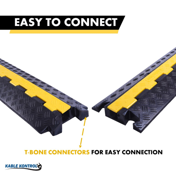 ATLAS Heavy Duty Cable Protector - 1 Channel - Yellow / Black - CP9896