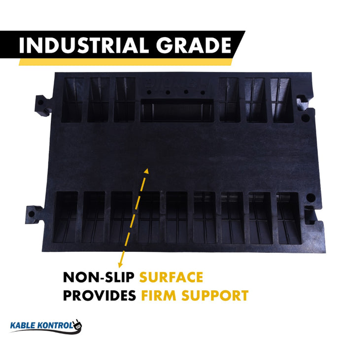 ATLAS Heavy Duty Extra Large Cable Protector - 2 Channels - Yellow / Black - CP9985