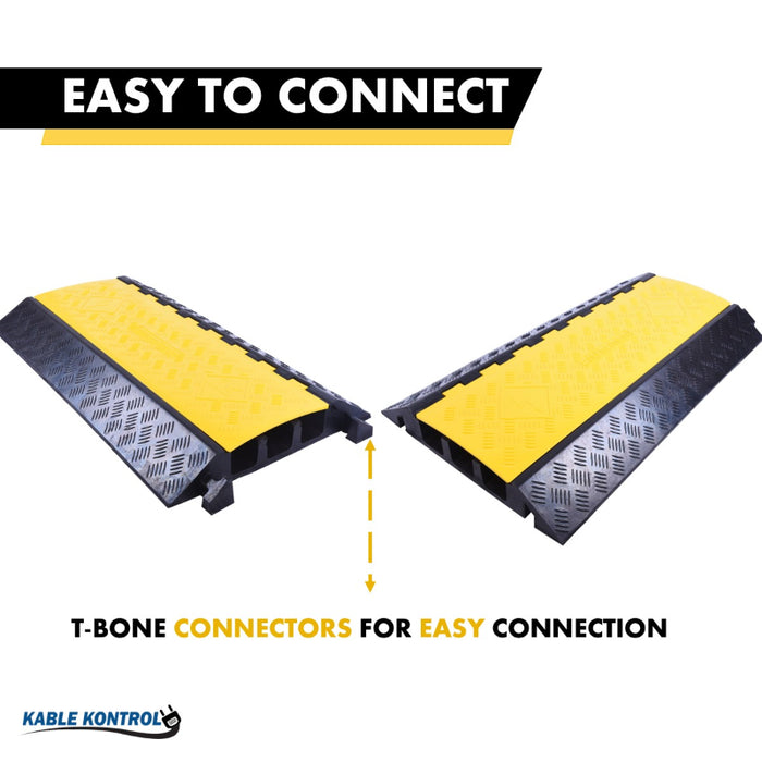 ATLAS Heavy Duty Cable Protector - 3 Channels - Yellow / Black - CP9986