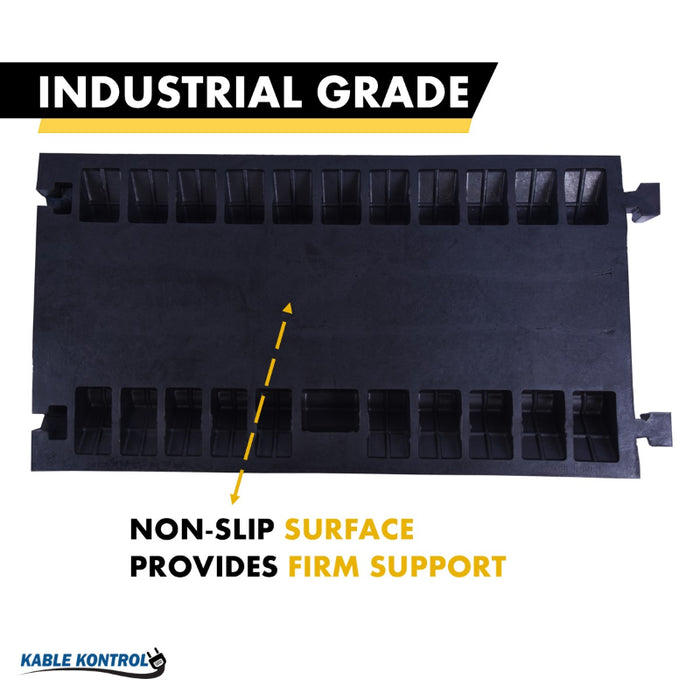 ATLAS Heavy Duty Cable Protector - 3 Channels - Yellow / Black - CP9986