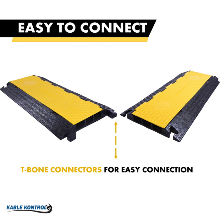 ATLAS Cable Protector Ramp - 3 Channels - Yellow / Black - CP9973
