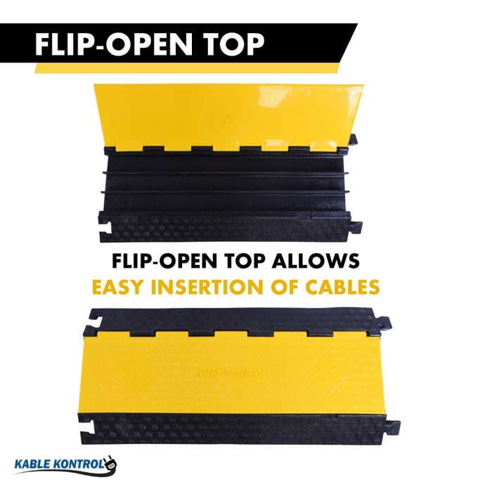 ATLAS Cable Protector Ramp - 3 Channels - Yellow / Black - CP9973