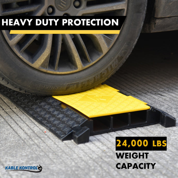 ATLAS Cable Protector Ramp - 3 Channels - Yellow / Black - CP9973