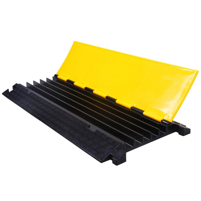 Driver Over Cable Protection ATLAS Cable Protector Ramp - 5 Channels - Yellow / Black - CP9975 ...