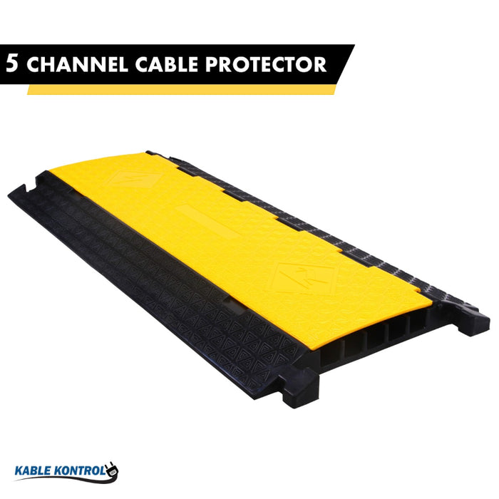 ATLAS Cable Protector Ramp - 5 Channels - Yellow / Black - CP9975