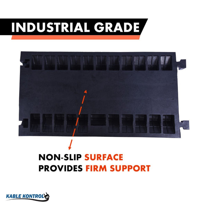 ATLAS Extra Heavy Duty Polyurethane Cable Protector Ramp - 5 Channels - Orange/Black - CP9984