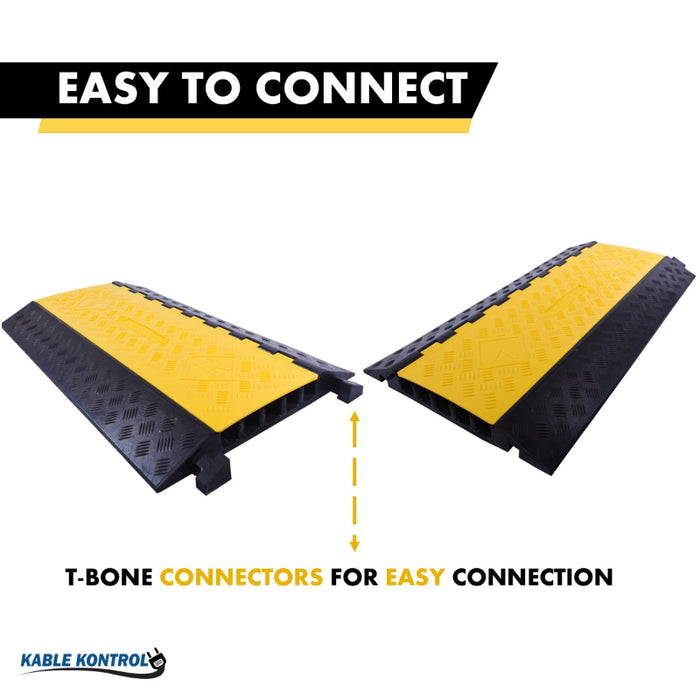ATLAS Heavy Duty Cable Protector - 5 Channels - Yellow / Black - CP9988