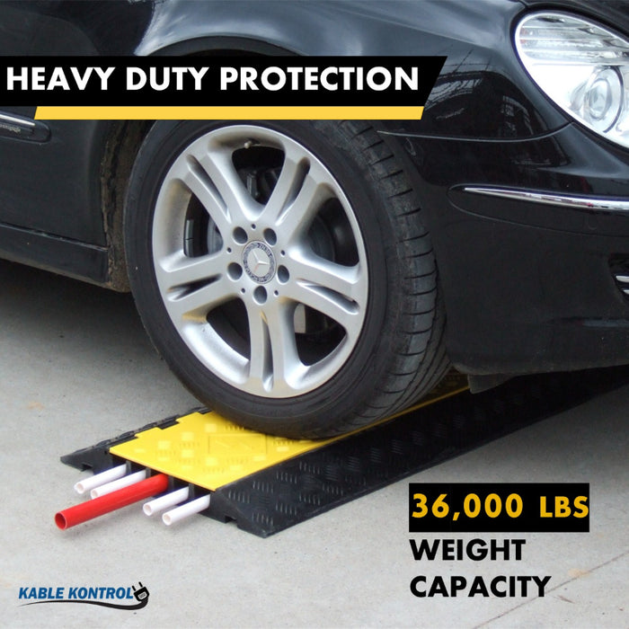 ATLAS Heavy Duty Cable Protector - 5 Channels - Yellow / Black - CP9988