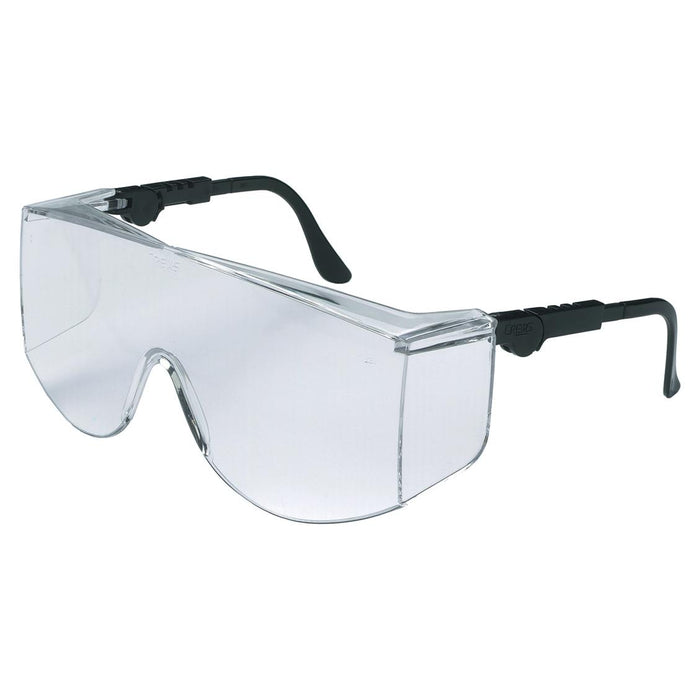 MCR Safety TC1 Series Safety Glasses - Black Frame - Clear Lens - TC110XL