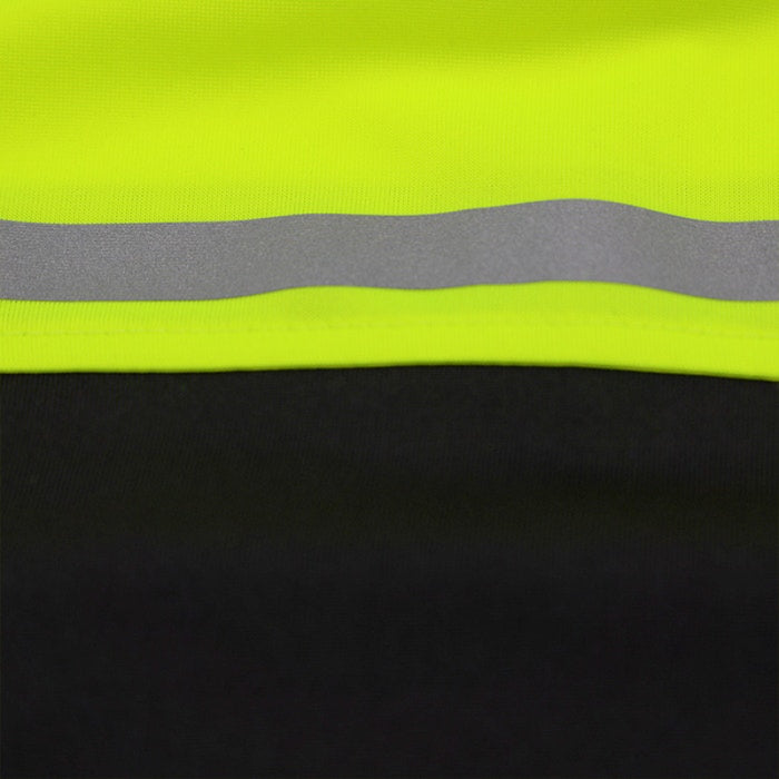 DOME75® OMNI SERIES Enhanced Visibility Lightweight Snag-Proof Black Bottom Safety Polo - OSP4742