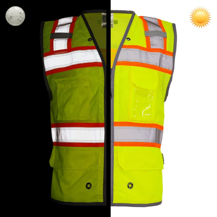 DOME75® OMNI SERIES ANSI Class 2 Contrast Heavy Duty Utility Safety Vest - OV5523