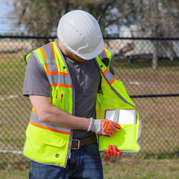DOME75® OMNI SERIES ANSI Class 2 Contrast Heavy Duty Utility Safety Vest - OV5523