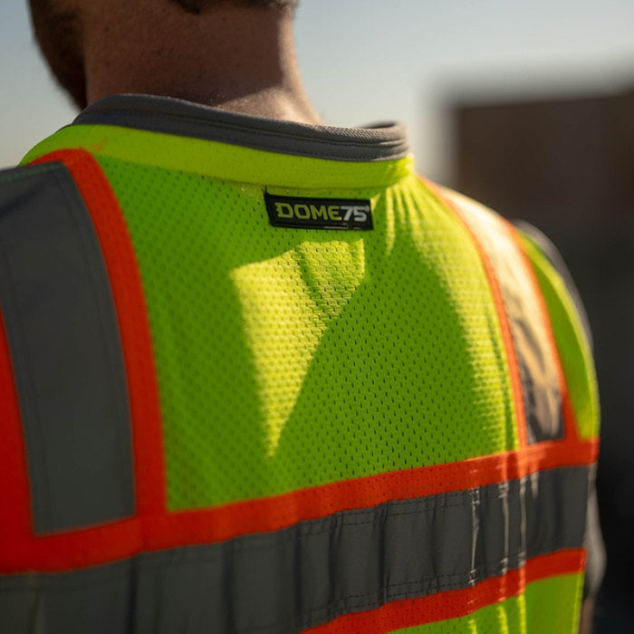 DOME75® OMNI SERIES ANSI Class 2 Hi-Vis Contrast Heavy Duty Surveyors Vest with ProPocket™ - OV6123