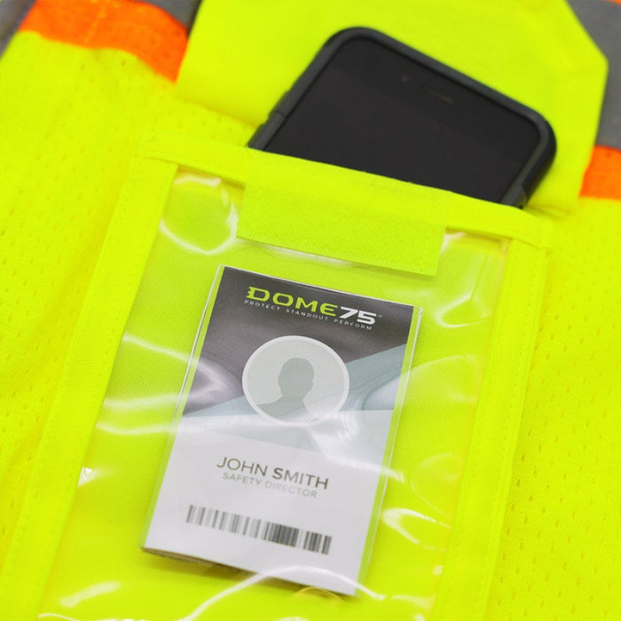 DOME75® OMNI SERIES ANSI Class 2 Hi-Vis Contrast Heavy Duty Surveyors Vest with ProPocket™ - OV6123