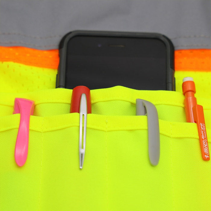 DOME75® OMNI SERIES ANSI Class 2 Hi-Vis Contrast Heavy Duty Surveyors Vest with ProPocket™ - OV6123