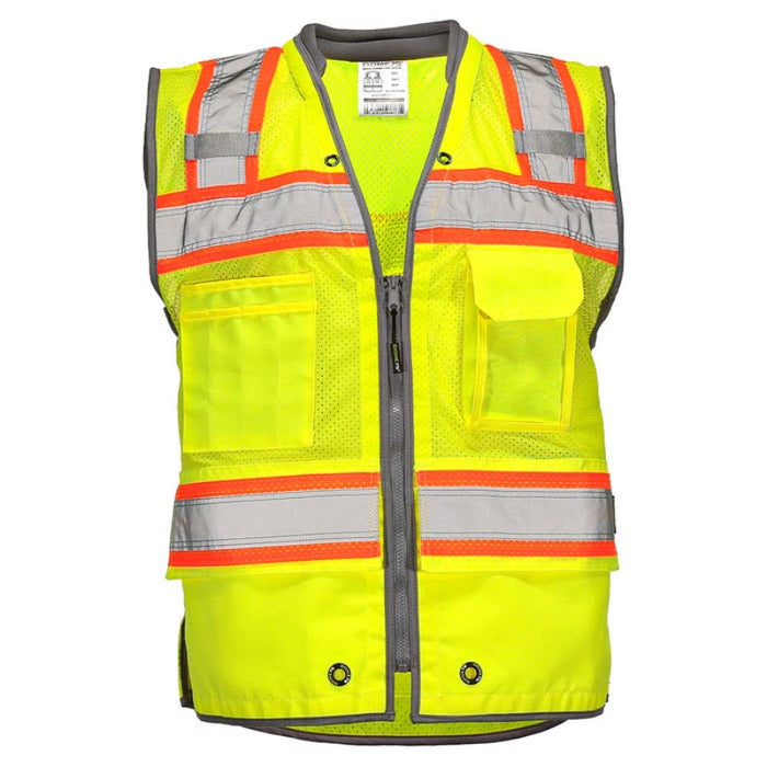 DOME75® OMNI SERIES ANSI Class 2 Hi-Vis Contrast Heavy Duty Surveyors Vest with ProPocket™ - OV6123