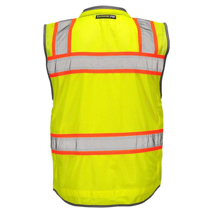 DOME75® OMNI SERIES ANSI Class 2 Hi-Vis Contrast Heavy Duty Surveyors Vest with ProPocket™ - OV6123