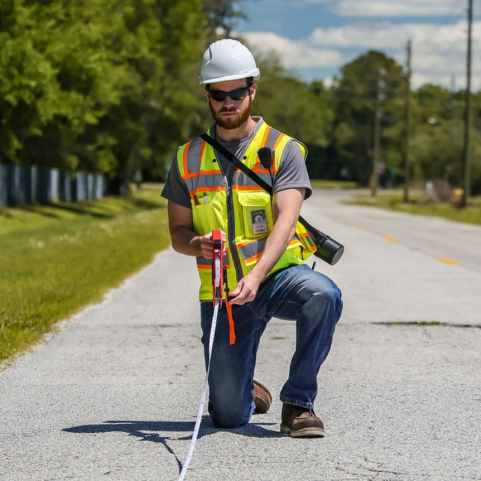 DOME75® OMNI SERIES ANSI Class 2 Hi-Vis Contrast Heavy Duty Surveyors Vest with ProPocket™ - OV6123