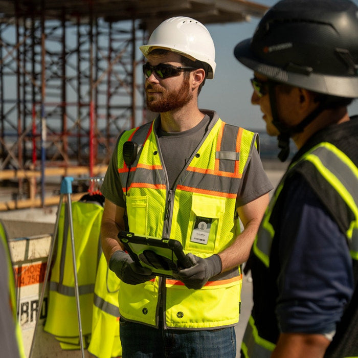 DOME75® OMNI SERIES ANSI Class 2 Hi-Vis Contrast Heavy Duty Surveyors Vest with ProPocket™ - OV6123