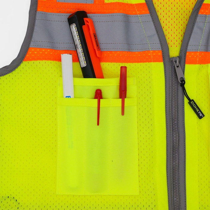 DOME75®  ANSI Class 2 Hi-Vis Contrast Women's Heavy Duty Surveyors Vest with ProPocket™ - OV6123W