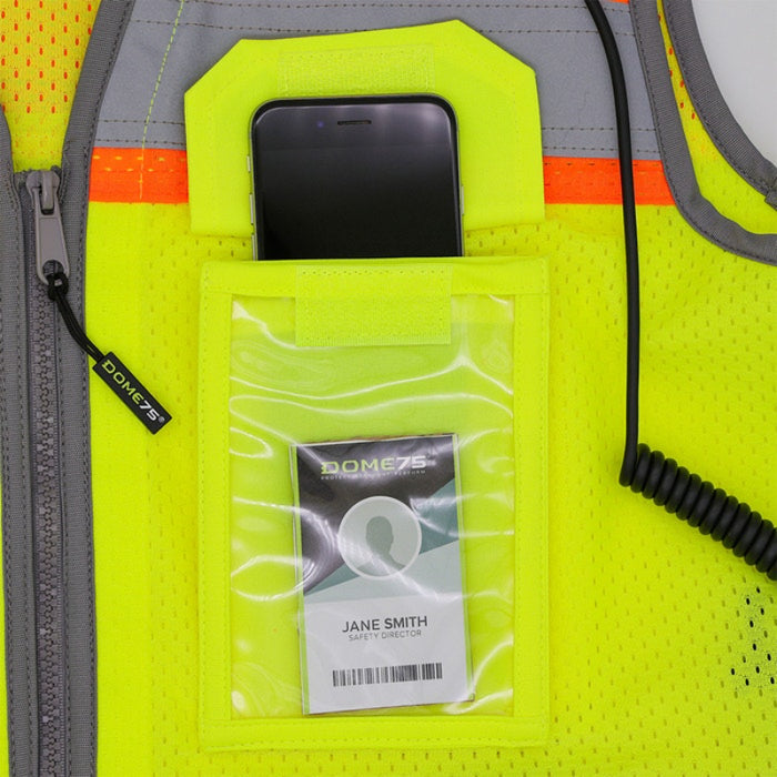 DOME75®  ANSI Class 2 Hi-Vis Contrast Women's Heavy Duty Surveyors Vest with ProPocket™ - OV6123W