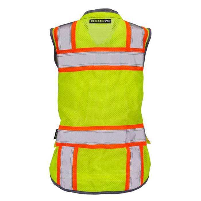 DOME75®  ANSI Class 2 Hi-Vis Contrast Women's Heavy Duty Surveyors Vest with ProPocket™ - OV6123W