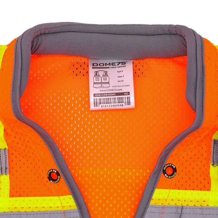 DOME75®  ANSI Class 2 Hi-Vis Contrast Women's Heavy Duty Surveyors Vest with ProPocket™ - OV6123W