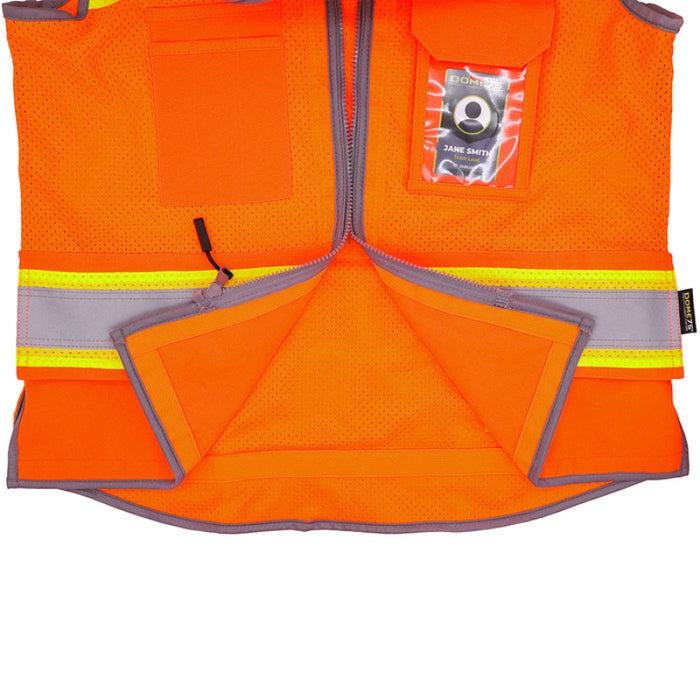 DOME75®  ANSI Class 2 Hi-Vis Contrast Women's Heavy Duty Surveyors Vest with ProPocket™ - OV6123W