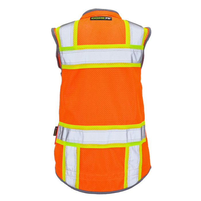 DOME75®  ANSI Class 2 Hi-Vis Contrast Women's Heavy Duty Surveyors Vest with ProPocket™ - OV6123W
