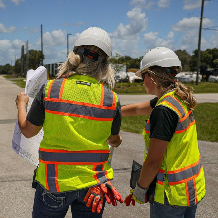 DOME75®  ANSI Class 2 Hi-Vis Contrast Women's Heavy Duty Surveyors Vest with ProPocket™ - OV6123W