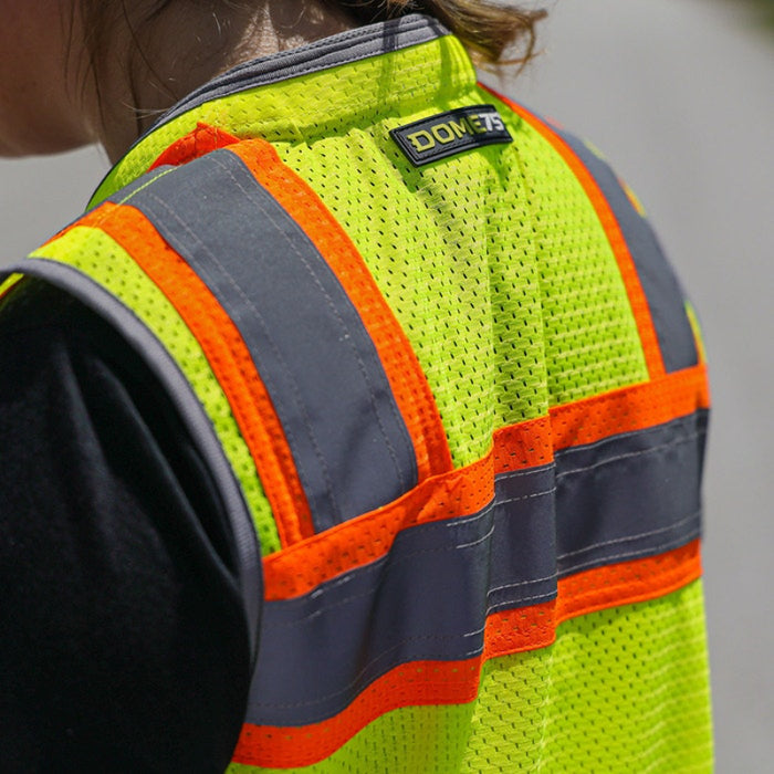 DOME75®  ANSI Class 2 Hi-Vis Contrast Women's Heavy Duty Surveyors Vest with ProPocket™ - OV6123W