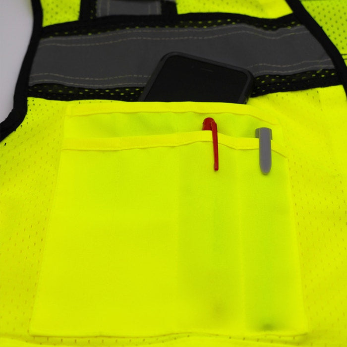 DOME75® OV6100 Hi-Vis ANSI Class 2 Heavy Duty Utility Vest with ProPocket™ - OV6124