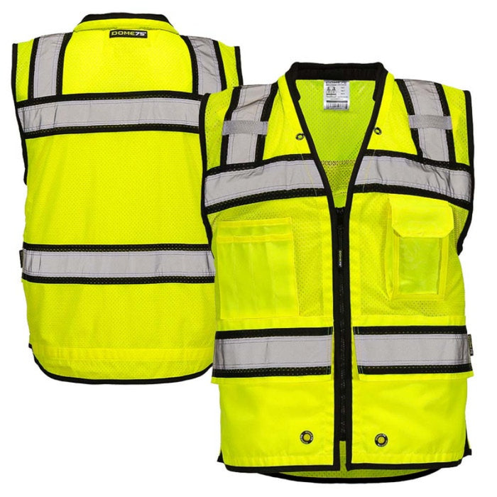 DOME75® OV6100 Hi-Vis ANSI Class 2 Heavy Duty Utility Vest with ProPocket™ - OV6124