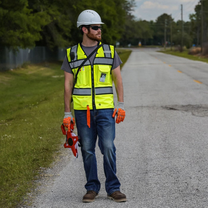 DOME75® OV6100 Hi-Vis ANSI Class 2 Heavy Duty Utility Vest with ProPocket™ - OV6124