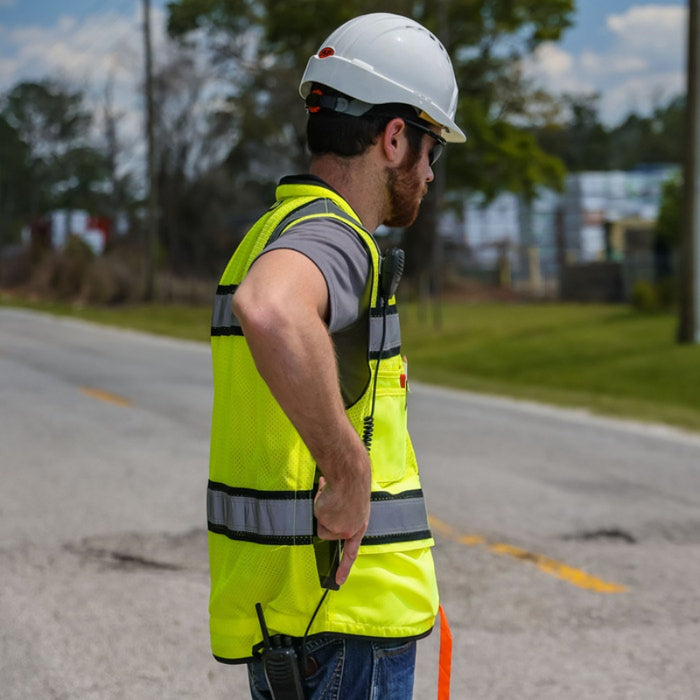 DOME75® OV6100 Hi-Vis ANSI Class 2 Heavy Duty Utility Vest with ProPocket™ - OV6124