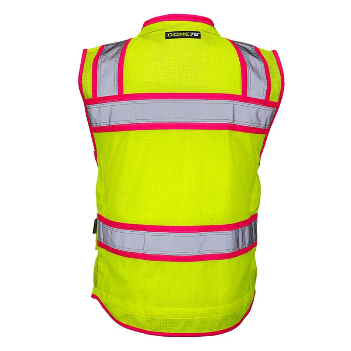 DOME75® OMNI SERIES Hi-Vis ANSI Class 2 Heavy Duty Contrast Utility Vest with ProPocket® - OV6124-HY