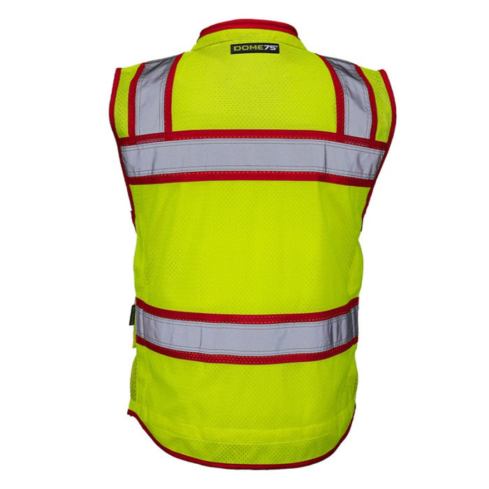 DOME75® OMNI SERIES Hi-Vis ANSI Class 2 Heavy Duty Contrast Utility Vest with ProPocket® - OV6124-HY