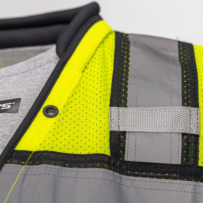 DOME75® OMNI SERIES Hi-Vis ANSI Class 2 Heavy Duty Contrast Utility Vest with ProPocket® - OV6124-HY