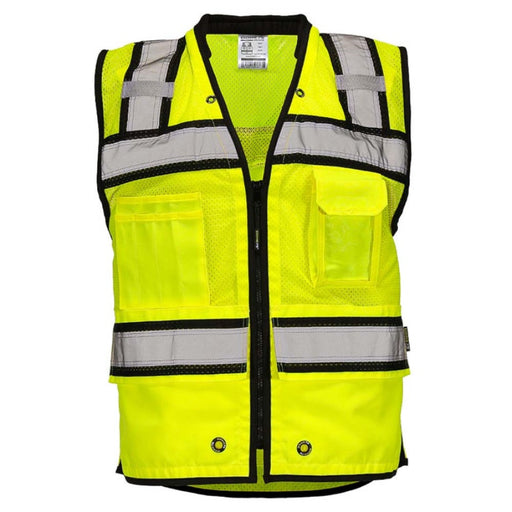 DOME75® OMNI SERIES Hi-Vis ANSI Class 2 Heavy Duty Contrast Utility Vest with ProPocket® - OV6124-HY