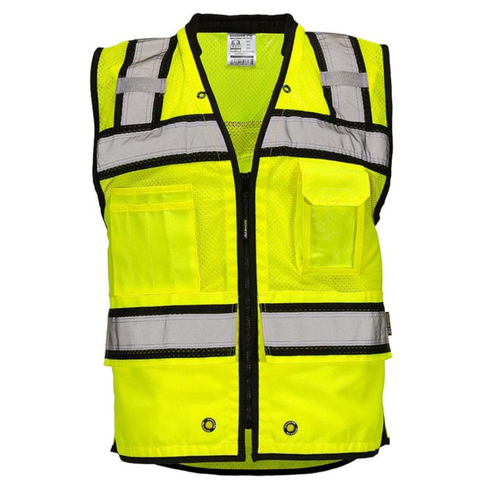 DOME75® OMNI SERIES Hi-Vis ANSI Class 2 Heavy Duty Contrast Utility Vest with ProPocket® - OV6124-HY