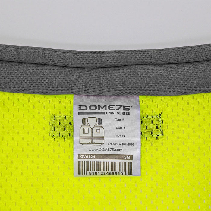 DOME75® OMNI SERIES Hi-Vis ANSI Class 2 Heavy Duty Contrast Utility Vest with ProPocket® - OV6124-HY