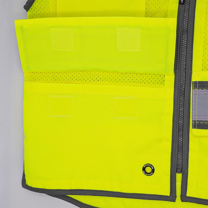 DOME75® OMNI SERIES Hi-Vis ANSI Class 2 Heavy Duty Contrast Utility Vest with ProPocket® - OV6124-HY