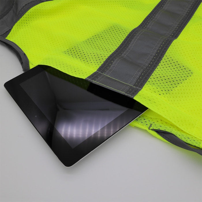 DOME75® OMNI SERIES Hi-Vis ANSI Class 2 Heavy Duty Contrast Utility Vest with ProPocket® - OV6124-HY