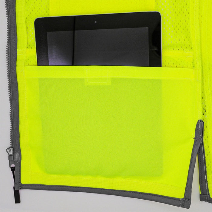 DOME75® OMNI SERIES Hi-Vis ANSI Class 2 Heavy Duty Contrast Utility Vest with ProPocket® - OV6124-HY