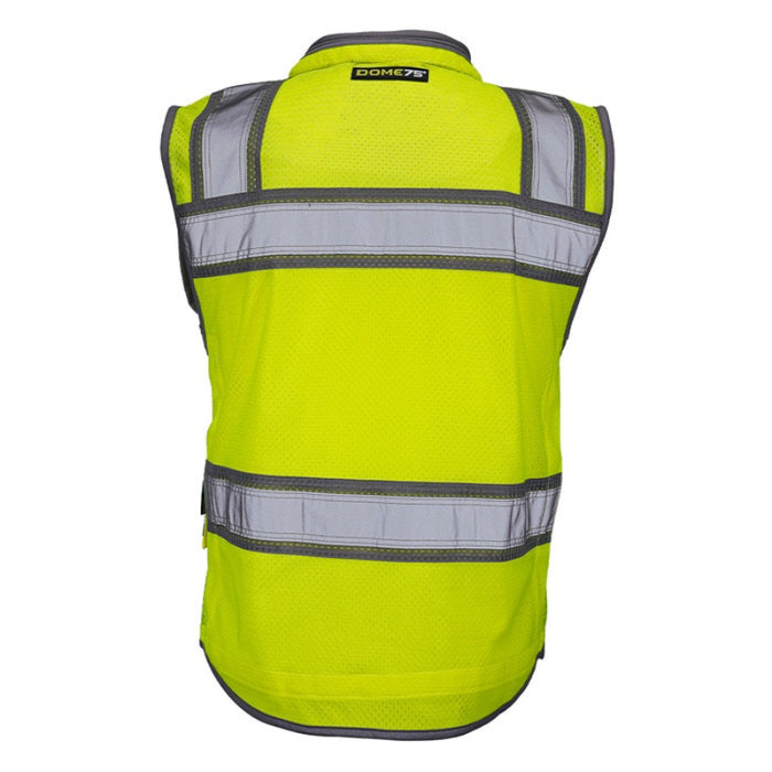 DOME75® OMNI SERIES Hi-Vis ANSI Class 2 Heavy Duty Contrast Utility Vest with ProPocket® - OV6124-HY