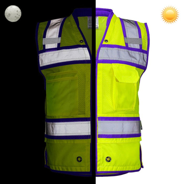 DOME75® OMNI SERIES Hi-Vis ANSI Class 2 Heavy Duty Contrast Utility Vest with ProPocket® - OV6124-HY