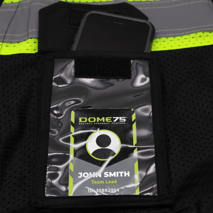 DOME75® OV6100 Enhanced Visibility Heavy Duty Utility Vest - OV6183-BKHY